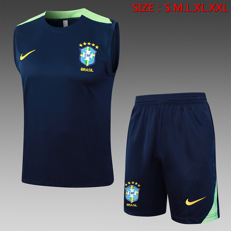 24/25 Brazil Blue Training Set Shirt and Shorts