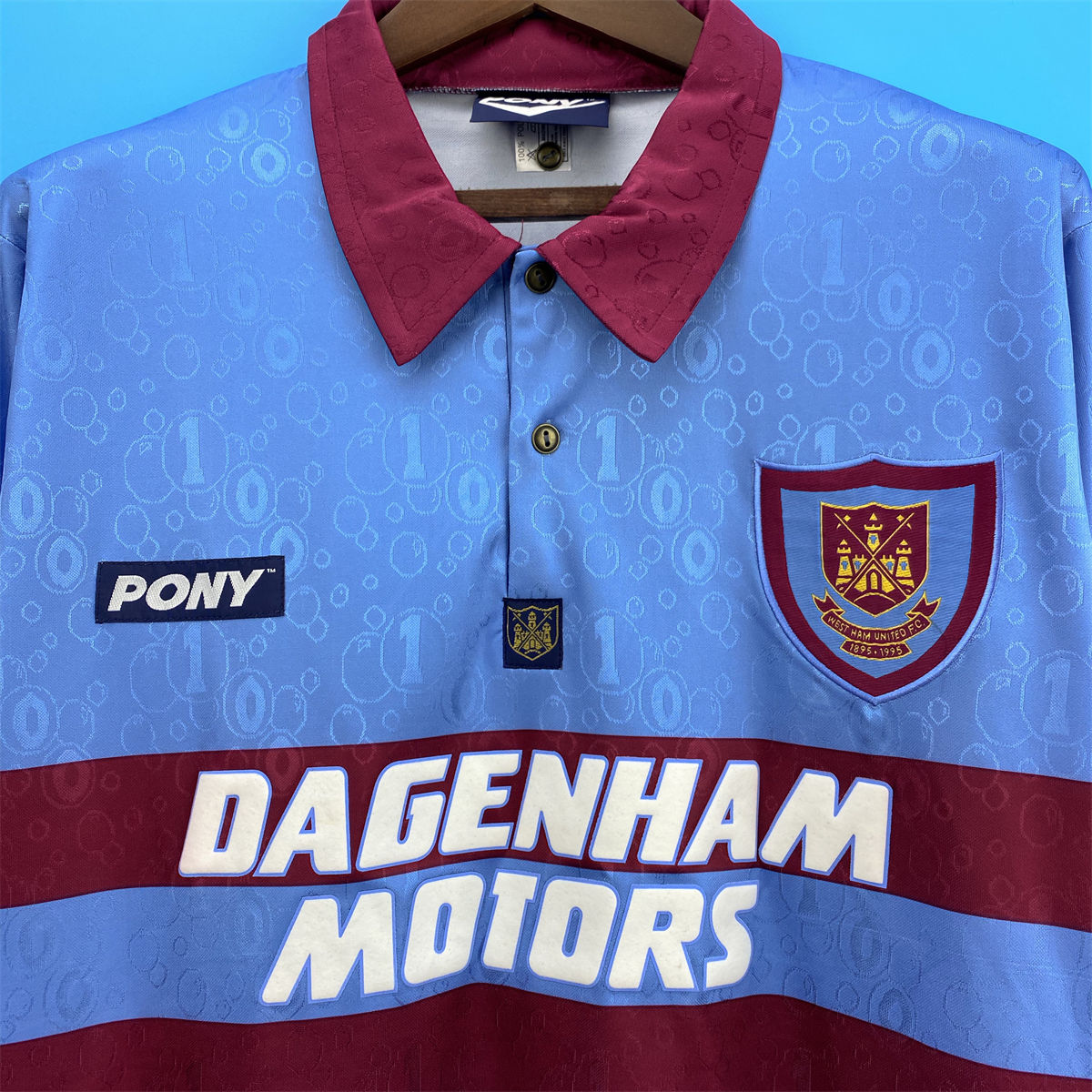 Retro West Ham United 95/97 away long sleeve jersey Fan Version