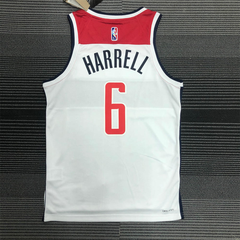 NBA Washington Wizards 75th Anniversary HARRELL#6 Jersey S-XXL
