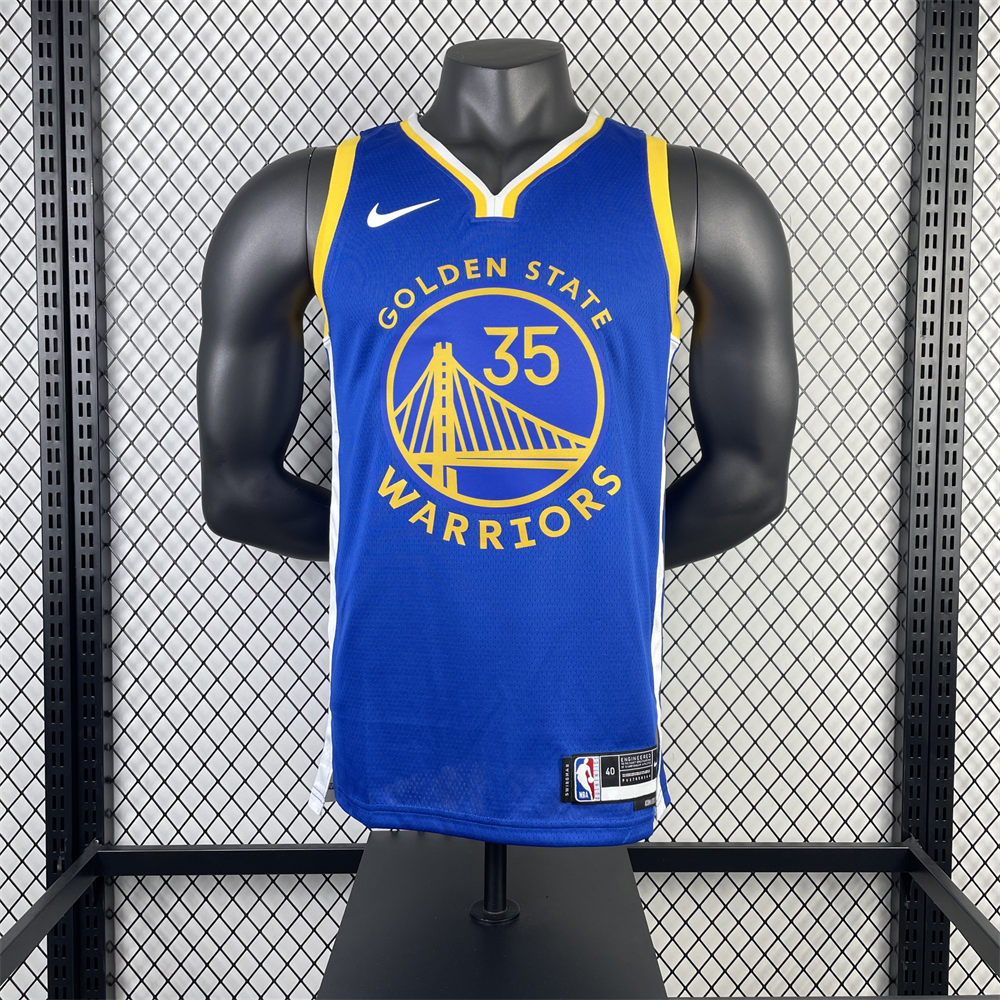 NBA Golden State Warriors 2023 V-Neck Blue Jersey DURANT#35 S-XXL