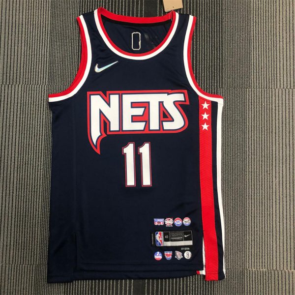 NBA Brooklyn Nets V-Neck Black 75th anniversary Jersey IRVING#11 S-XXL