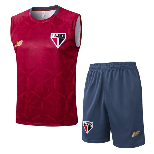 2026 Sao Paulo Maroon Training Set Shirt and Shorts